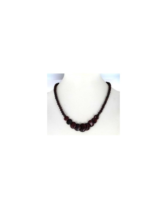 Collier Obsidienne mahagonite ronds 45cm