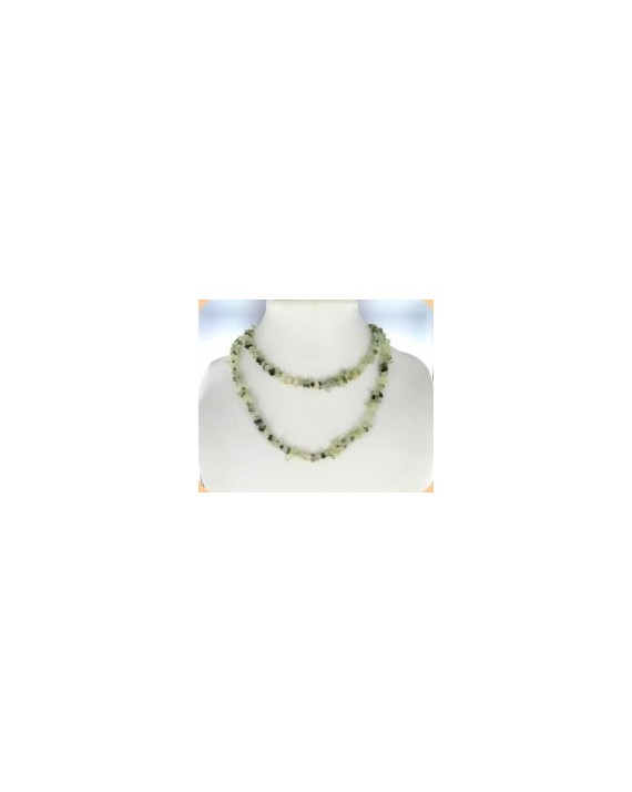 Collier sautoir en phrénite perles Baroque Collier sautoir en phrénite perles Baroque