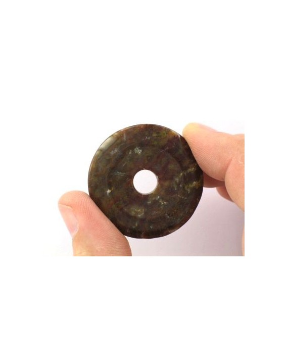 Pendentif - Jaspe océan - Donut