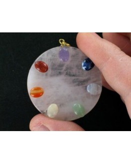 Médaillon énérgétique - Quartz rose - Equilibrer les chakras Médaillon énérgétique - Quartz rose - Equilibrer les chakras