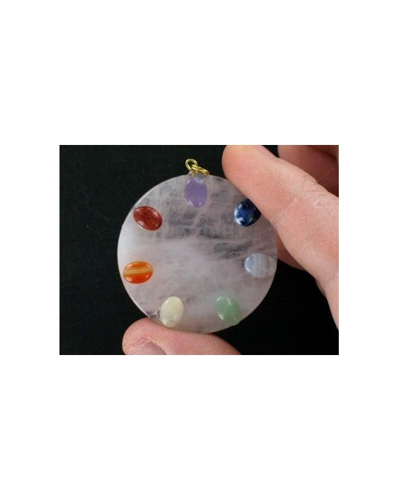 Médaillon énérgétique - Quartz rose - Equilibrer les chakras Médaillon énérgétique - Quartz rose - Equilibrer les chakras