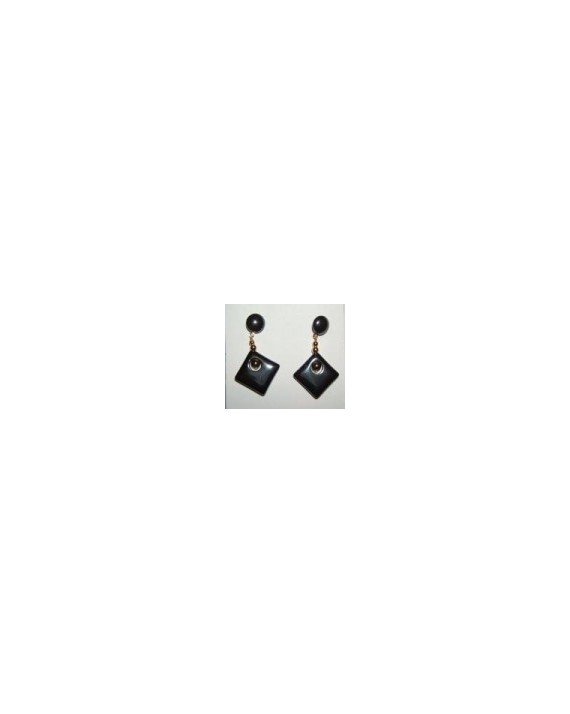 Boucles d'oreille - Hématite - Pierres carrées Boucles d'oreille - Hématite - Pierres carrées