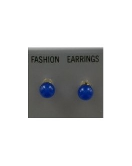 Boucles d'oreille puces d'oreilles Agate bleue