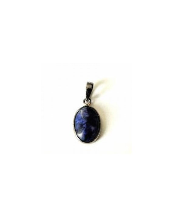 Pendentif - Sodalite cerclage - Pierre ovale