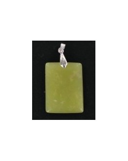 Pendentif - Jade jaune - Pierre plate