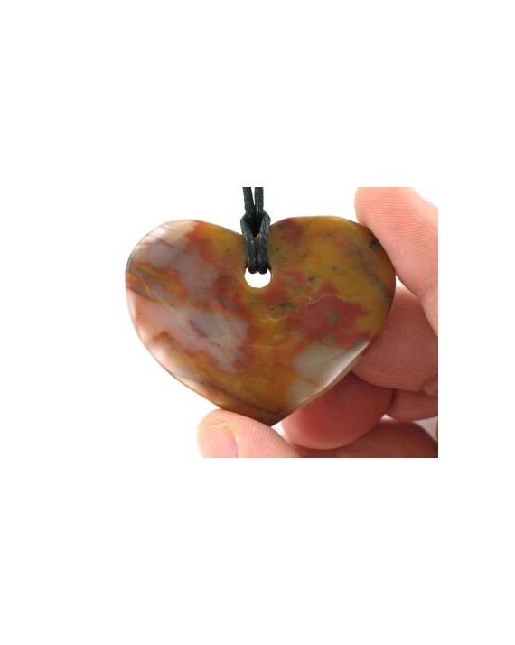 Pendentif pierre Agate cœur Pendentif pierre Agate cœur