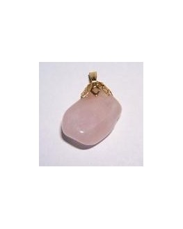 Quartz rose - Pendentif en pierre roulée