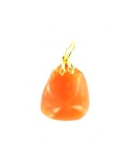 Pendentif - Sardoine orange - Pierre roulée