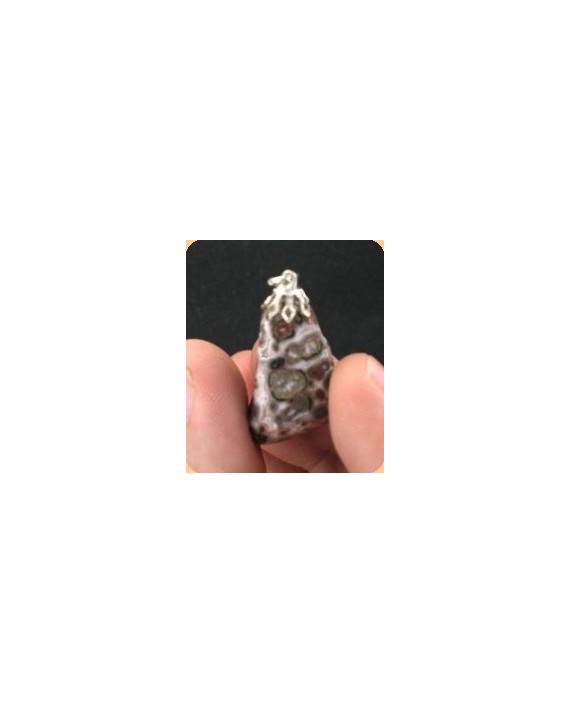 Pendentif - Jaspe léopard - Pierre roulée Pendentif - Jaspe léopard - Pierre roulée